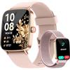 aeac Smartwatch Donna,1.85 HD Orologio Smart Watch Chiamate e Whatsapp,Orologio Fitness Sportivo Cardiofrequenzimetro/SpO2/Sonno/Contapassi,Fitness Tracker 110+ Modalità Sport Impermeabile per Android iOS