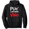 LUMOMIX Può Contenere Vino - Felpe Scritte Divertenti Alcol Felpa con Cappuccio