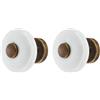 cyclingcolors 2x Pomello cassetto vintage porcellana ceramica Ø30 mm inserto ottone marrone patinato stile antico per mobile maniglia comò armadio casa con viti