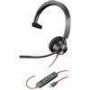 Hp Cuffia Hp Poly Blackwire 3310 Mono Usb-c per dispositivi elettronici portatili/Pc con microfono Nero [8X216AA]C HS +USB-C/A [8X216AA]