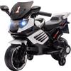 AIYAPLAY Moto per Bambini Elettrica da 6V con Rotelle, Fari e Musiche Bianco