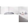 DEKIT GRUPO RIMOBEL BITO - Testiera a tre pannelli con comodino a due cassetti - BIANCO - 96 x 157 x 34,2 cm