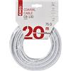 Emos CB130, 20m 20m Bianco cavo coassiale