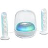 Harman Kardon SoundSticks 5 Altoparlante Bluetooth per la Casa, Design a 3 Vie, Connettività HDMI ARC a Cavo Singolo, Connessione Multi-Speaker con Auracast, Giochi di Luce e Colori, Bianco
