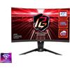 ASRock PG27Q15R2A Monitor da Gioco Curvo 27 PG27F15RS1A, QHD, 165HZ, 1 MS, Antenna WiFi