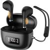 oraolo Cuffie Bluetooth, Auricolari Bluetooth 5.4 con 4 Microfoni ENC con Display LED, Cancellazione del Rumore, Mini Auricolari Stereo HiFi con Riproduzione 30H, Ricarica Rapida USB-C