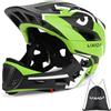 Lixada Casco per bambini, casco da bicicletta, casco integrato con protezione per il mento rimovibile, per lo sport dei bambini, per ciclismo, skateboard, pattinaggio a rotelle