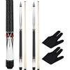 Teekerwang Teekerwan Pool Cue Stick - 58 inch Maple Billiard Pool Stick, 19/20/21 oz 1/2 Maple Pool Cue Stick Kit, 2-Piece Billiard Pool Cue Stick (Set 2)