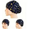 Lin's Liliana LinsLiliana Cuffia da nuoto in tessuto, per capelli lunghi, aderente, per donne, estremamente elastica con motivi unici - cuffia da bagno, comoda, morbida, riduce al minimo (Blu scuro)