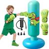 Fohil Sacco da Boxe per Bambini, 120cm Sacco da Boxe da Terra con Guantoni per Bambino da 3 a 8 Anni per Karate e Taekwondo, Regalo per Bambini