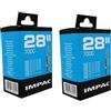 Impac - Confezione da 2 tubi per bicicletta 28 / 700c 28-45c (28-47/622-635) valvola Presta