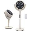 AirCraft Home, Ventilatore a Piantana e da Tavolo Convertibile, Motore DC Ultra Silenzioso con Telecomando, Display LED, 3 Modalità, 12 Velocità, Bianco