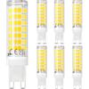 DiCUNO Dimmerabile Lampadina LED G9 4W, Equivalente 40W alogene, Bianco fredda 6000K, 500lm, G9 LED per bagno, plafoniere, 6 Pezzi