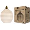 greenandco lampada di design a LED bianca | Origami | dimmerabile | E27 | 4,5W 300lm | 3000K bianco caldo | CRI 90+ | senza sfarfallio | 180° | 230V | PLA biodegradabile | 140 * 182mm
