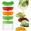 yeemeen Affettatrice a Spirale per Verdure, 1Pcs Spiralizzatore di Verdure Manuale, Spiralizzatore di Verdure, Tagliaverdure Manuale a Spirale 3 in 1 per Carote, Cetrioli, Patate, Cipolla