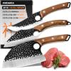 Matsato Set Coltelli da Cucina Professionali 3 Pezzi in Acciaio Giapponese - Set di Coltelli da Cucina con Coltello Chef, Universale e per Carne