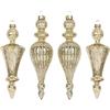 KI Store 4 pezzi palline di natale vetro oro palla di vetro glass ciondoli e pendenti palline ornamento di mercurio deocro natalizio Appendiabiti Decorazioni natalizie Addobbi