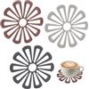 Bravien Sottopentola in silicone, set di 3 pezzi resistenti al calore, antiscivolo e decorativi, motivo fiore di prugno, multicolore facili da pulire