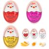 VOSSOT 3 Pezzi Timer Uova Egg Timer - Timer Uovo con Cambio Colore, Cottura Perfetta Uova, Silicone Sicuro, Design Gallina Divertente - Timer per Uova per Famiglie, Bambini, Colazioni