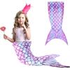 shallyong Coperta a Coda di Sirena, Sacco a Pelo Bambini, in flanella, con Pinne Sfumate di Colore, Coperta da Notte Termica per Bambina 145 x 55 cm