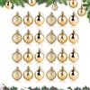 KASESSS 24 Pezzi Palline di Natale Oro, Palline Albero di Natale Diametro 30 MM, Palle Natalizie Dorate in Plastica, Palle di Natale Oro per Feste di Nozze Decorazioni Festa Casa Cortile Giardino
