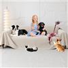 Loiion Copridivano Grande Impermeabile 3 Posti, Copridivano Impermeabile Cane, Mobili Protector Copridivani Impermeabile Resistente Alle Macchie E Ai Graffi per Cani e Gatti, Marrone Chiaro, 380x180cm