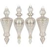KI Store 4 pezzi palline di natale vintage champagne palline vetro albero di natale glass ciondoli e pendenti ornamento deocro natalizio Appendiabiti Decorazioni natalizie Addobbi