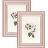 YoHyien Set di 2 Cornici Foto Vintage 13x18 cm, Cornici Portafoto Shabby Chic da Parete e Tavola, Quadro Portafoto Decorative da Appendere Al Muro, Orizzontale e Verticale (Rosa, 13 x 18 cm)