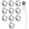 JDNFKG 10 Pezzi di Copertura di Overflow del Lavandino E Pennello per La Pulizia da 1 in Pece, Accessori per Lavaggio, Copertura Decorativa di Overflow, Forniture per La Cucina E Il Bagno.