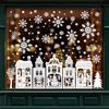 AVAKY Vetrofanie Natalizie Grandi di Casa Fiocchi di Neve,Adesivi Addobbi Natalizi per Finestre Vetri Removibili,184 Stickers Vetrofanie Natale Bianco,Decorazioni Natalizie per Finestre Porte Vetrine
