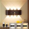 YrgePowk 1 Pezzi 6000mah Applique Led da Parete Interno, Lampada a Batteria da Parete con Sensore di Movimento, Lampada Muro Senza Fili Ricaricabile Lampade Senza Corrente per Soggiorno Camera Cucina - Nero