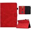 Generico DayQiQiPu Caso per Apple iPad Air 3 2019/ iPad Pro 10,5 Pollici 2017 in PU Pelle Chiusura Magnetica Flip Cover Custodie Motivo a Cuori Lettere Con Supporto e Auto Wake/Sleep, Rosso