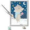 Ravensburger - CreArt Serie E: Tasso fra le Stelle, Kit per Dipingere con i Numeri, Contiene una Tavola Prestampata, Pennello, Colori e Accessori, Gioco Creativo per Bambini 7+ Anni
