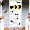 PPGGOPP Copertura per Porta a Tema Halloween Copertura per Porta dei Striscione d'halloween Striscione per Decorazioni per Porte di Halloween Copertura per Porta Ideal para Interior y Exterior (B)