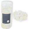 damaloo 600 g di pietre al quarzo bianche come decorazione, pietre di vetro trasparenti per vasi, candele, decorazioni da tavolo e mini stagno, pietre decorative trasparenti come ghiaia decorativa