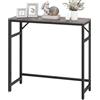 Livofloral Tavolo consolle stretto, tavolo piccolo da ingresso da 74,9 cm, tavolo da divano con 2 barre di supporto, tavolino industriale, tavolino sottile per soggiorno, corridoio, camera da letto