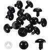 PATIKIL 30pz Occhi Finti Sicurezza 24mm, Occhi Plastica Artigianato Pellicola Protettiva Occhi Sicurezza Rondelle per Animali Peluche Giocattoli Uncinetto Fai da Te Artigianato, Nero