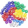 MIPIACE 60 Pezzi Set di Dadi Dadi da Tavolo in Poliedrico Set di Dadi Poliedrici Riutilizzabile Acrilico Dice Adatto per Dungeon Draghi D10 D20 Giochi da Tavolo Giochi di Ruolo