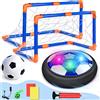 lenbest Kit Giochi Calcio - LED Pallone Fluttuante | Porta Calcio | Fischietto - Giocattoli Regalo Bambini 3 4 5 6 7 8 9 10 Anni Maschio