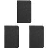 Clairefontaine 734101C Linea Age Bag Quaderno Spillato 9X14 96P Pagina Neutra Nero, Pacco da 3