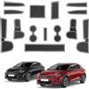 ECOZEN Tappetini Antiscivolo Kia Ceed SW GT Proceed GT/XCeed GT 2018-2025 Impermeabile antiscivolo Tappetini in Gomma per Console Centrale Porta Bicchieri Scanalatura Porta Kia Ceed Accessori Bianco
