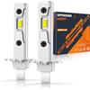 JOSHF H1 LED Lampadina, 30000LM 80W Luce Bianca 6500K 500% Brillante, Lampadine per Fari Auto e Moto, 1:1 Design di Ricambio Lampada Alogena, Plug and Play, 2 pezzi