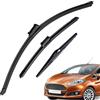 MOZbatte Kit Tergicristalli Anteriori e Posteriori Compatibile con Ford Fiesta MK6/MK7 19mm Push Button (2008-2016) | 3 Pezzi 26+15+12 | Silenzioso Facile Installazione