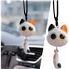 JNNJ Ornamenti Specchietti Retrovisori Auto, Carino Auto Hanging Ornament, Gatto Gattino Ciondolo per Specchietto Retrovisore, Automotive Universale Interno Accessories Decorazione(Arancione Nero)
