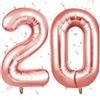 OFFCUP Palloncini Compleanno Oro Rosa 101 CM, Palloncino Numero 20, Foil Palloncini Numeri, Giganti Palloncini Numeri, Decorazioni Festa Compleanno, Gonfiabili Pallone per Anniversario
