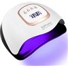 JOFLVA Lampada UV LED Unghie, 380W Professionale Semipermanente Curare Rapidamente Pedicure Fornetto Unghie per Tutti i Smalti, Automatico Sensore e Schermo 4 Timer per Manicure a Casa e in Salone