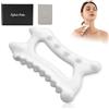 InfiniteRelax Strumento per massaggio Gua Sha in ceramica, strumenti avanzati Gua Sha per viso e corpo, per la cura della pelle per donne e uomini, strumenti per il viso GuaSha coreano (doppia fila di massaggio)