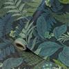 ConCus-T Carta da parati tropicale botanica foglia fiore carta da parati con farfalla vintage sfondo nero testurizzato retro adesivo vinile carta da contatto Peel and Stick, 44,5 x 600 cm