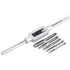 Tyenaza 8 Pezzi Set Filettatura Metrica, Punte da Fresatura per Filettatura Maschio (M3/M4/M5/M6/M8/M10/M12) con Regolabile per Alesatore