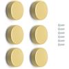 Poliplast - Set da 6 Pomelli, Design a cerchio, per Bambini, Verniciato a mano, Colore Giallo, Art. 8